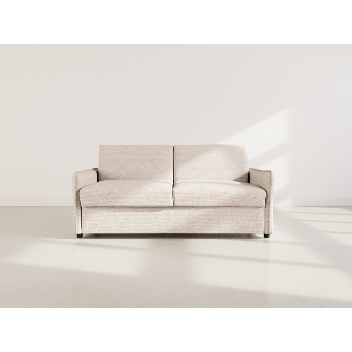 Canapé convertible express couchage quotidien, ADELE beige, BEST MOBILIER