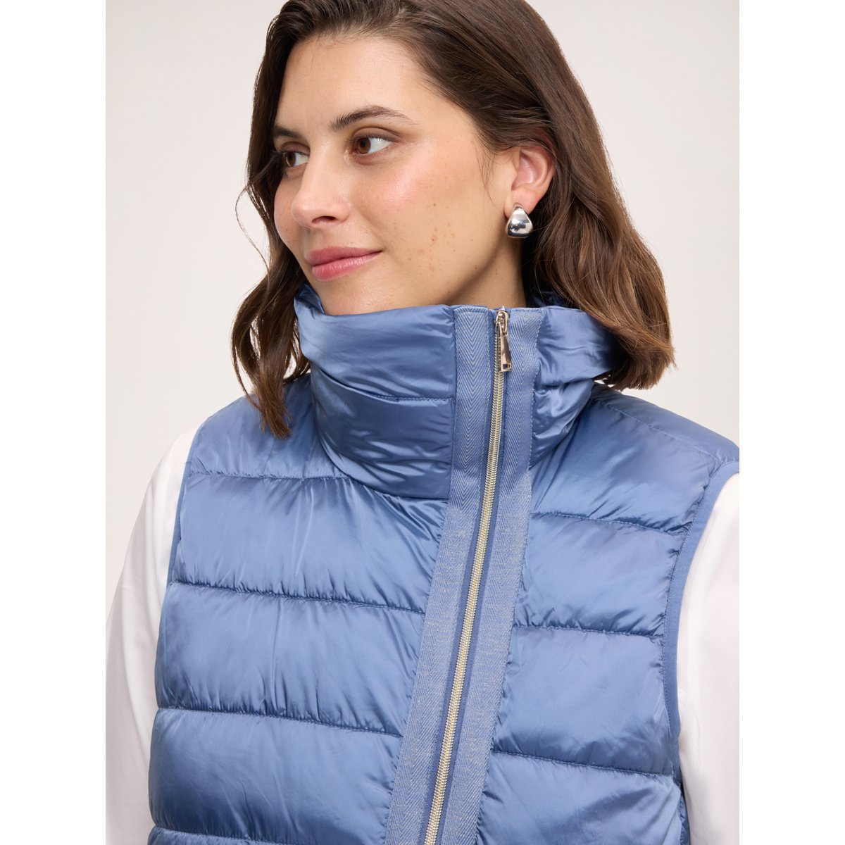 Gilet matelassé léger sans manches light - blue, FIORELLA RUBINO