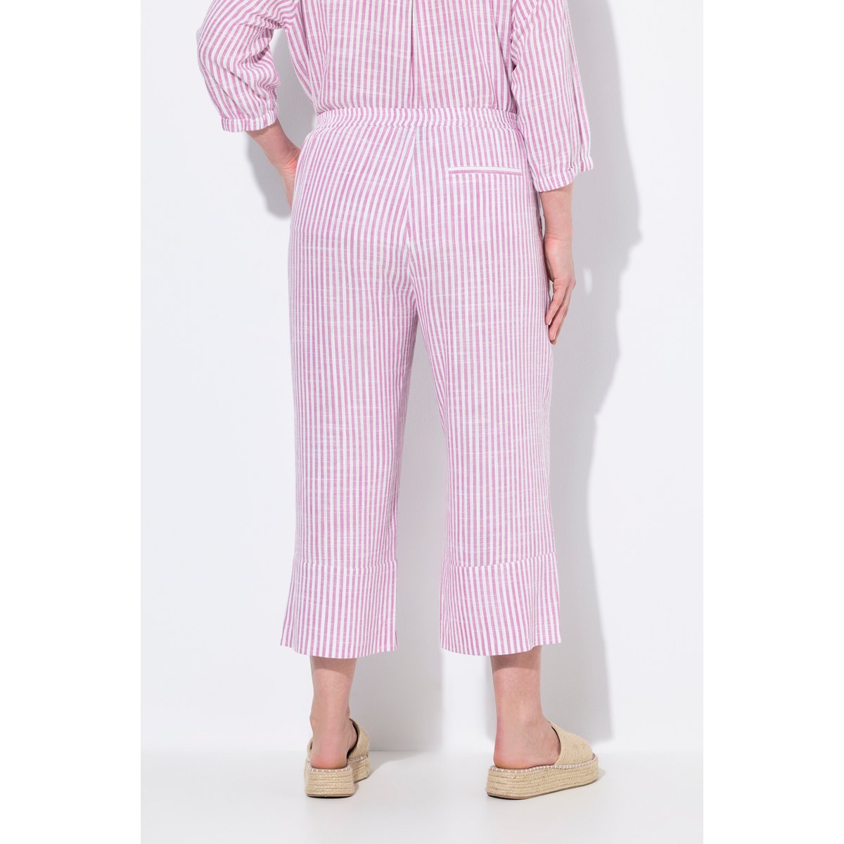 Jupe-culotte Rose en lin mélangé à fines rose frais, ULLA POPKEN