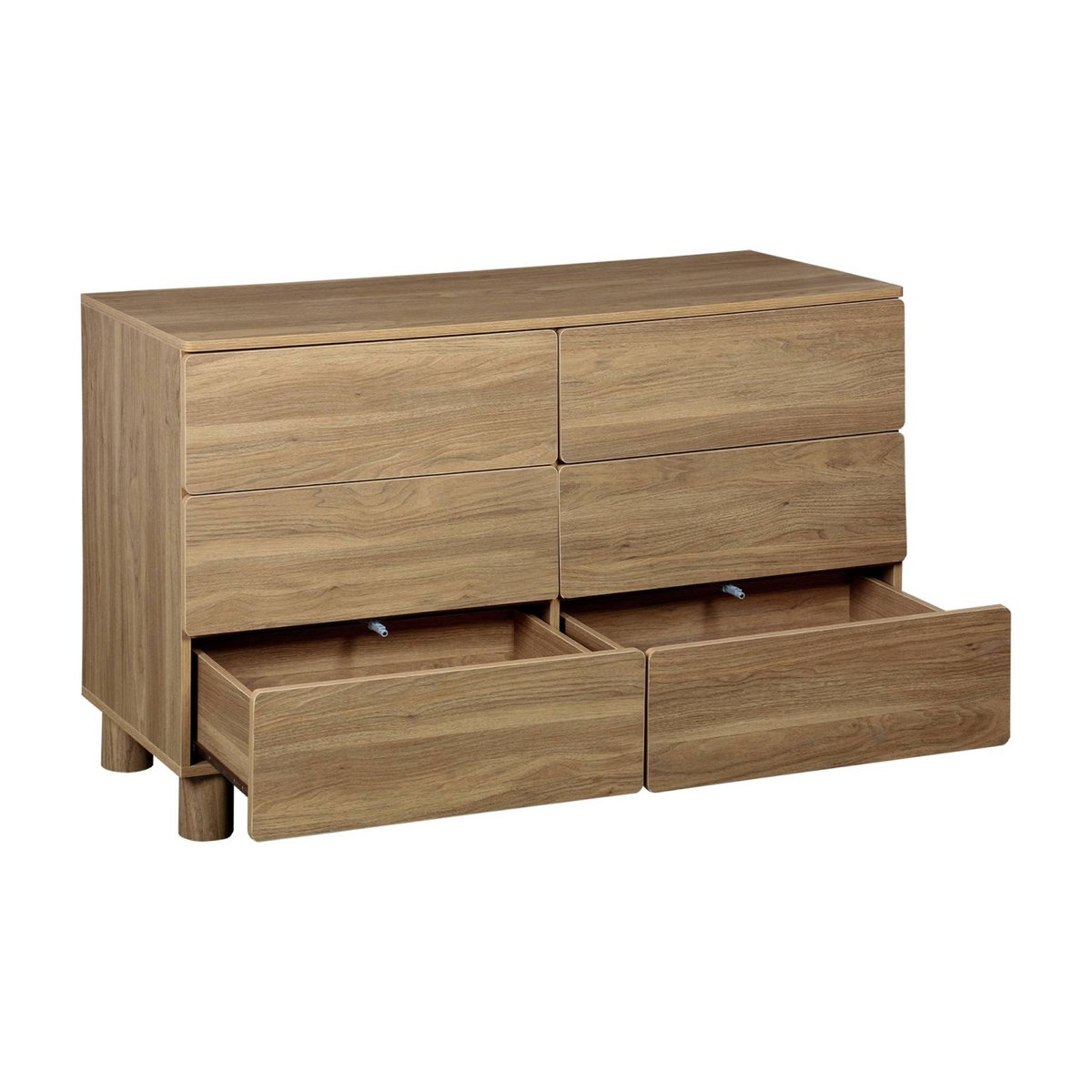 Commode décor bois 6 tiroirs AYANA bois de noisetier, SWEEEK