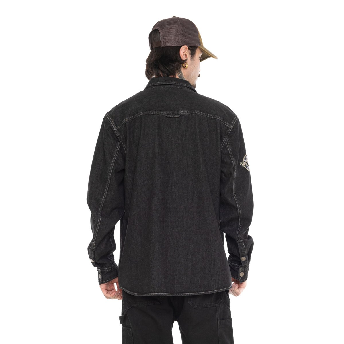 Surchemise coton SCOTT noir/gris, VON DUTCH