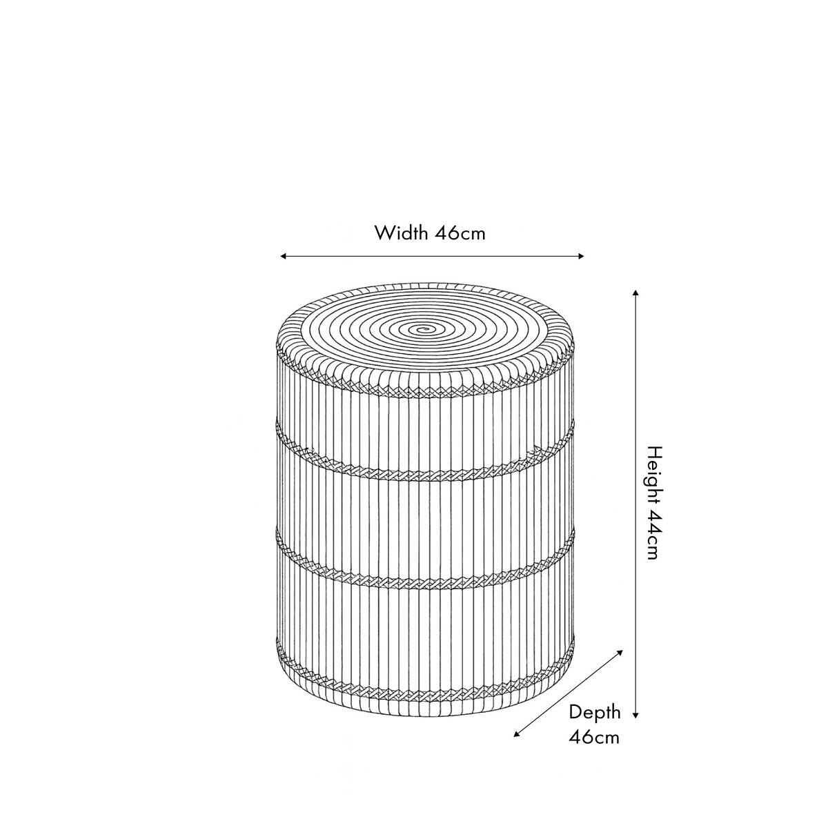 Nerano Rattan Stool natural rattan, SO'HOME
