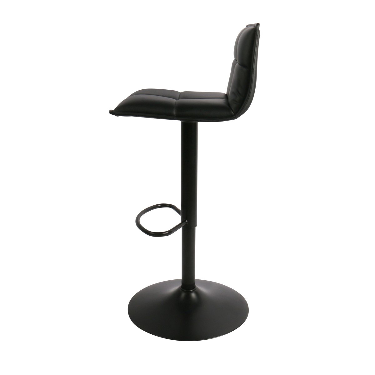 Chaise snack PU  et pied piston noir, ZAGO