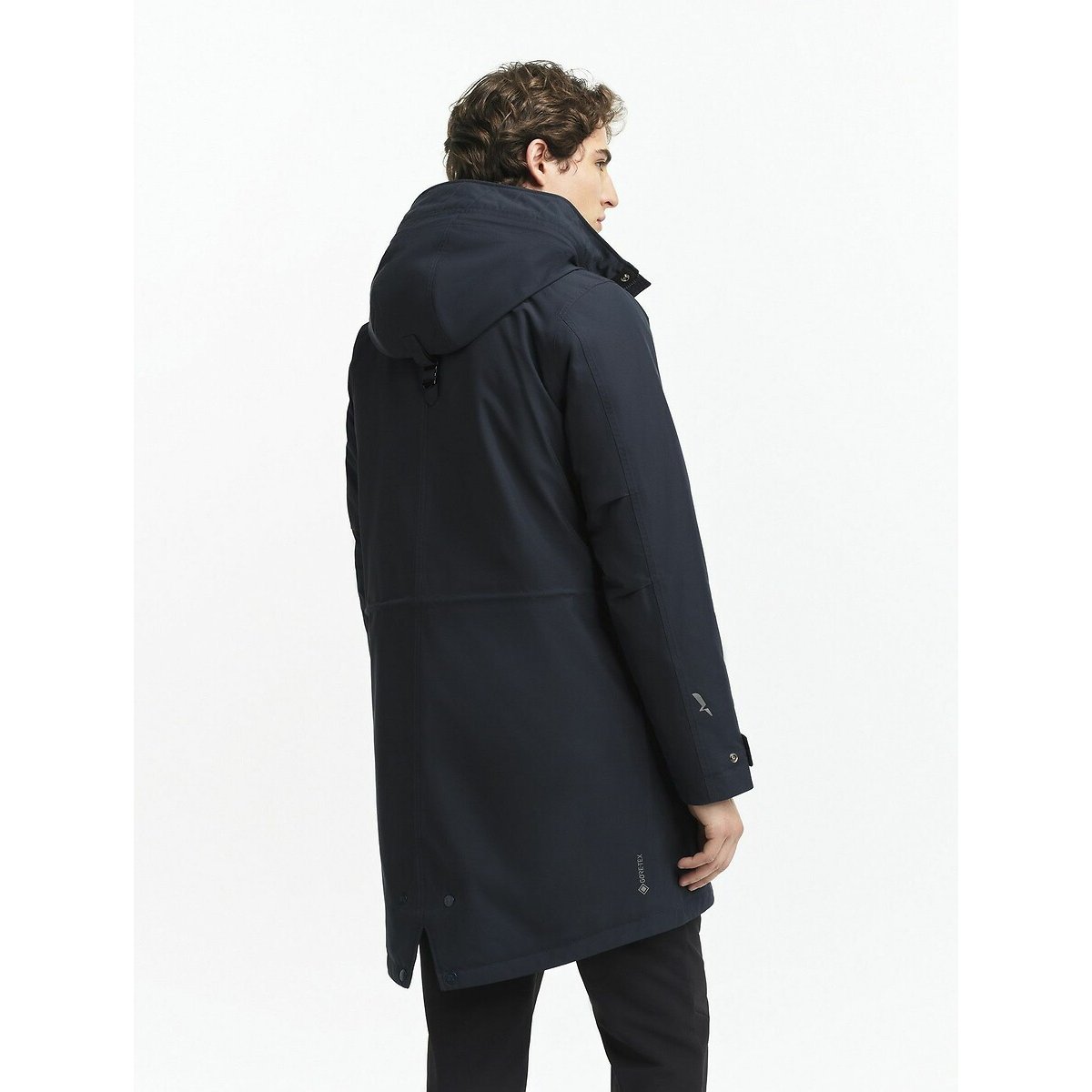 Parka longue doublée sherpa MOCOPI bleu marine, AIGLE