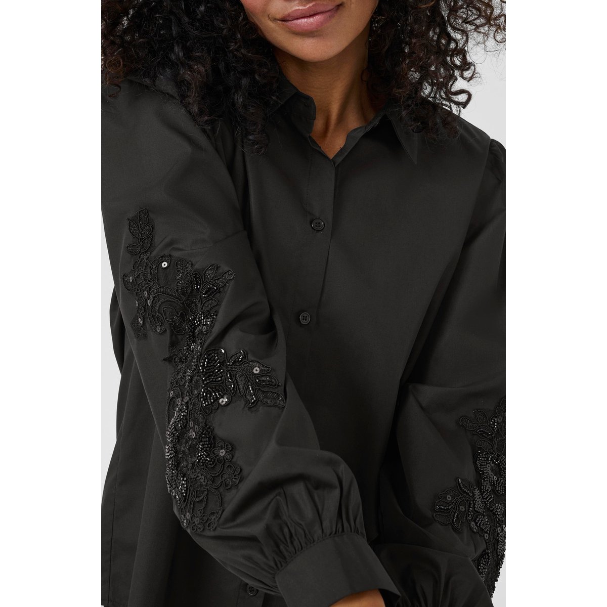 Chemise à manches longues noir black deep, KAFFE