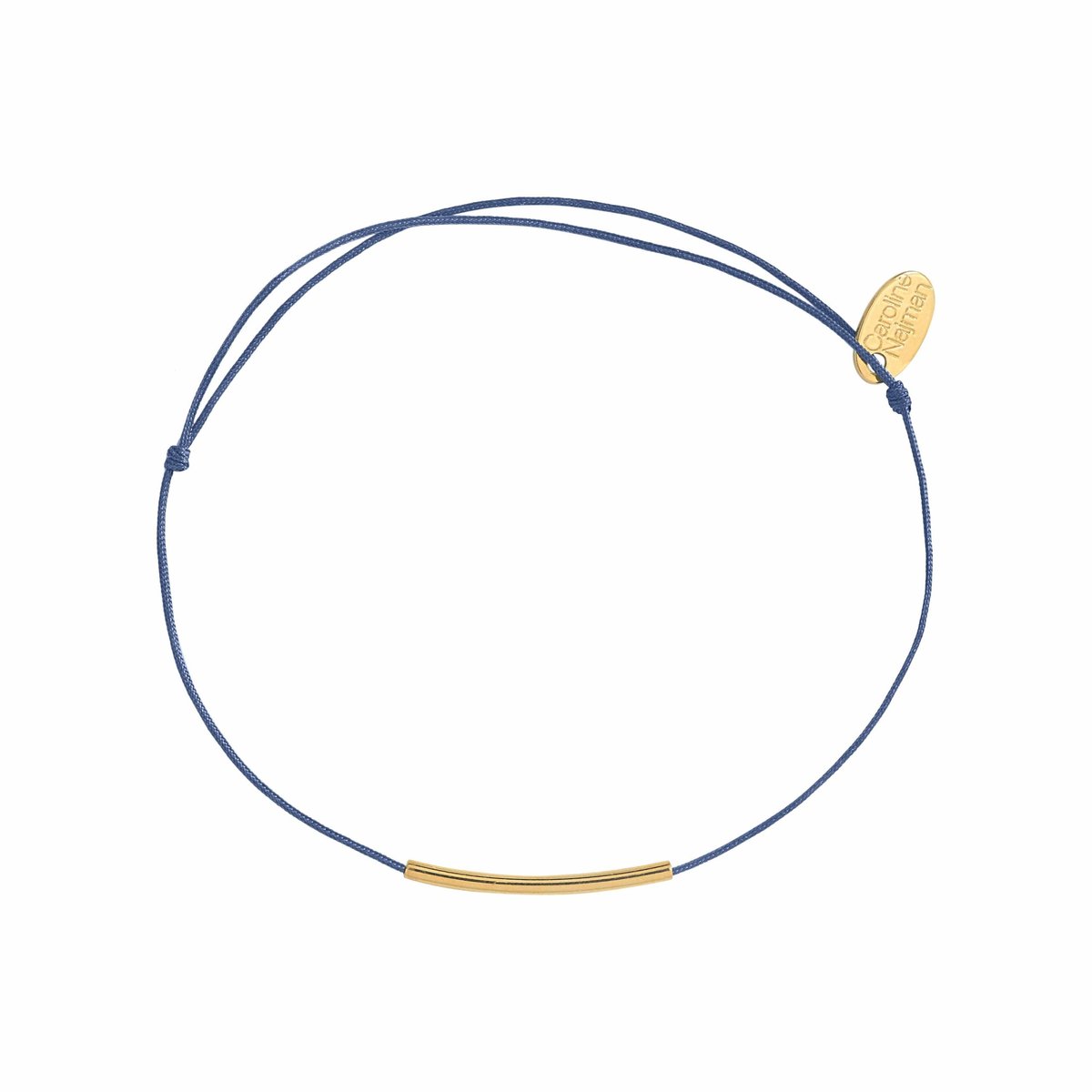 Cordon fineline bleu marine doré, CAROLINE NAJMAN