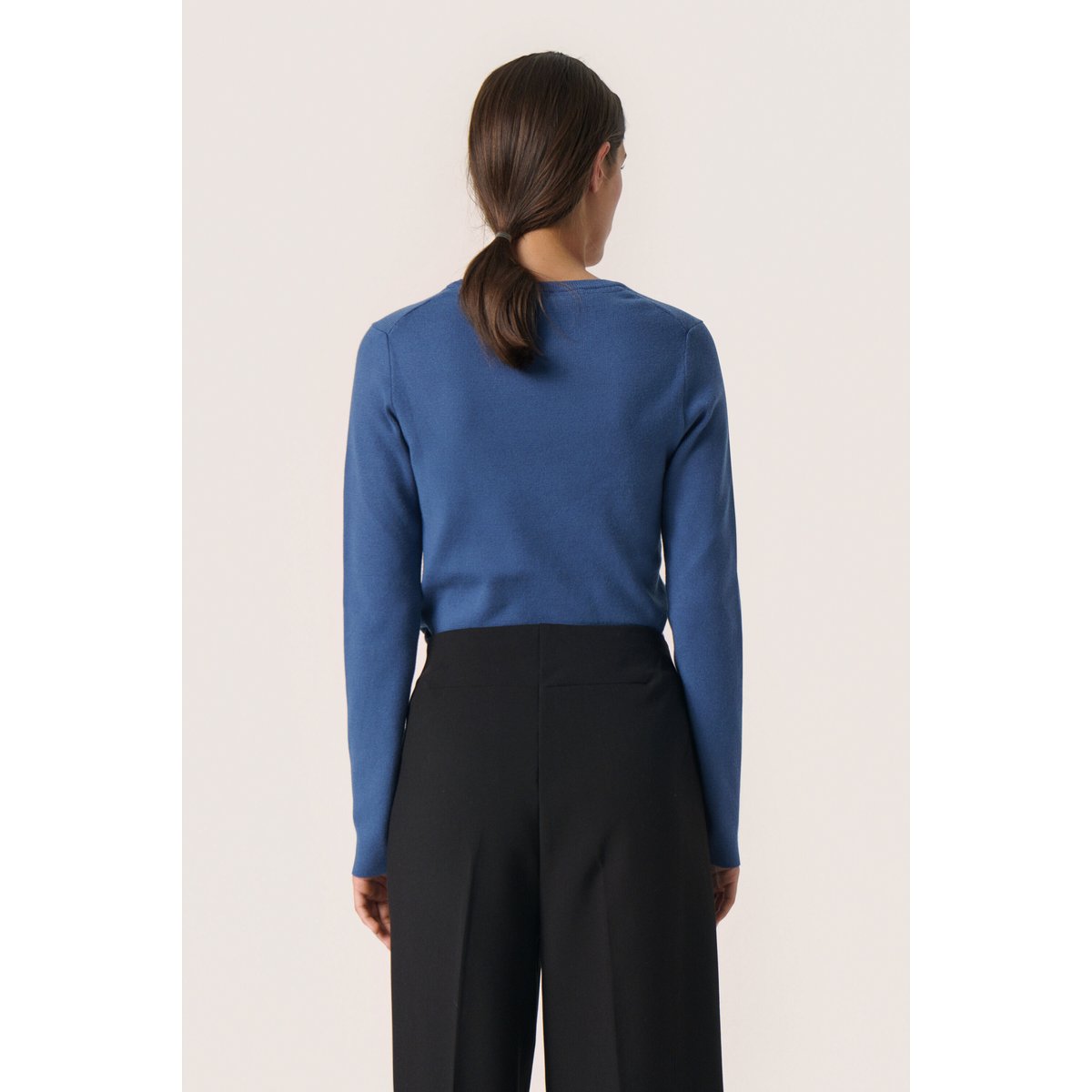 Knitted pullover bleu ensign blue, SOAKED IN LUXURY