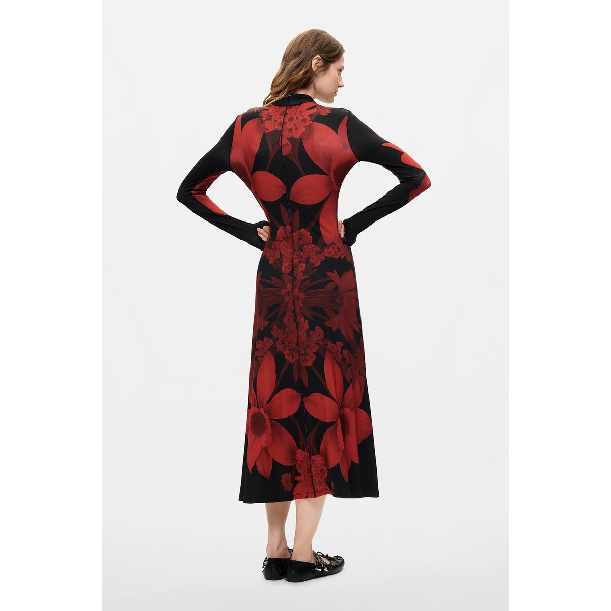 Robe en maille à manches longues noir, DESIGUAL