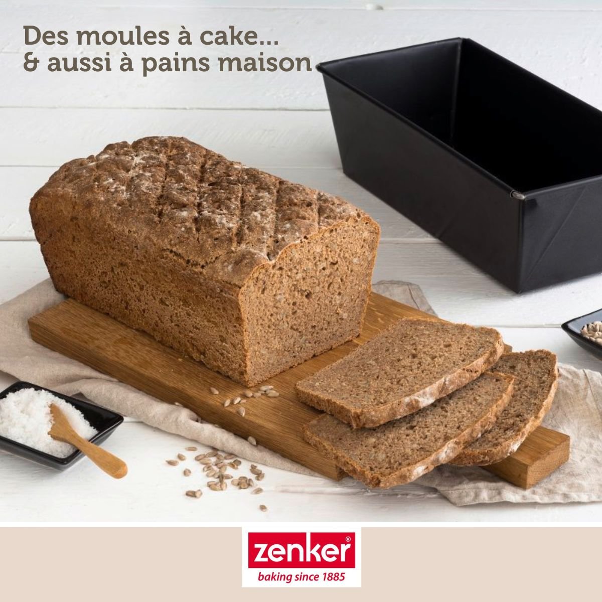 Lot de 2 moules à cake 25 cm PURE noir, ZENKER
