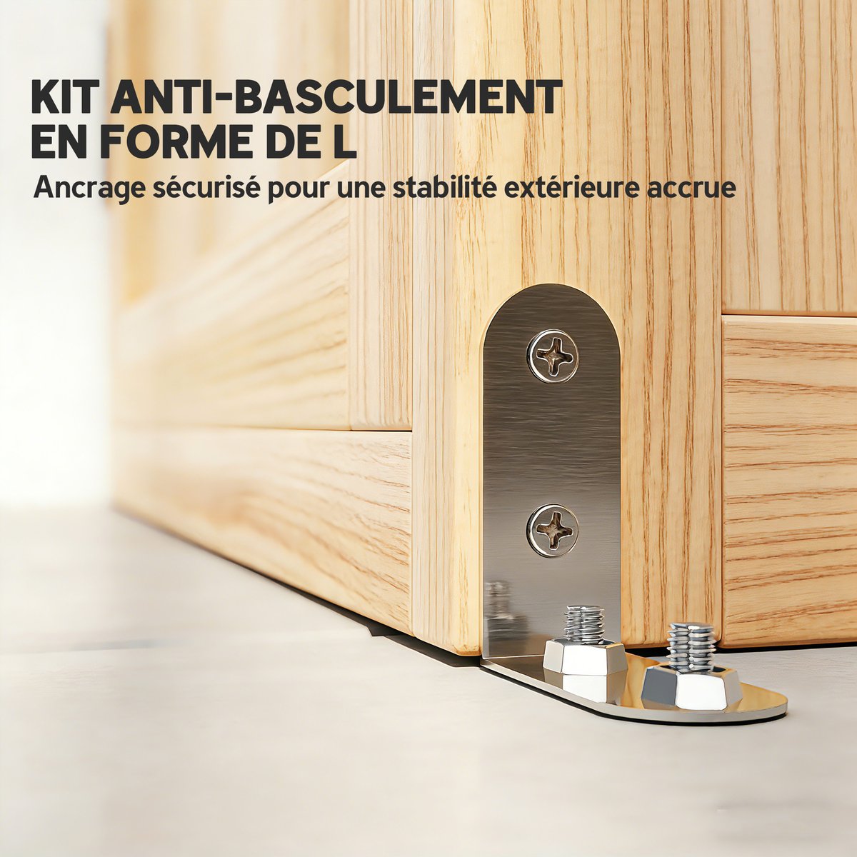 Armoire de rangement d'extérieur Bois de bois naturel, OUTSUNNY