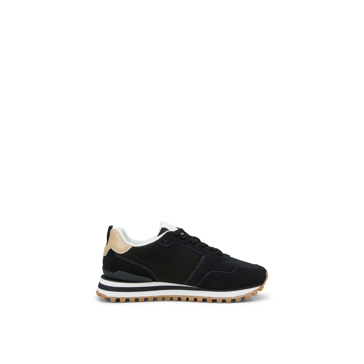 Baskets Modèle Bjorna en cuir velours et mesh bleu moyen, MARC O'POLO