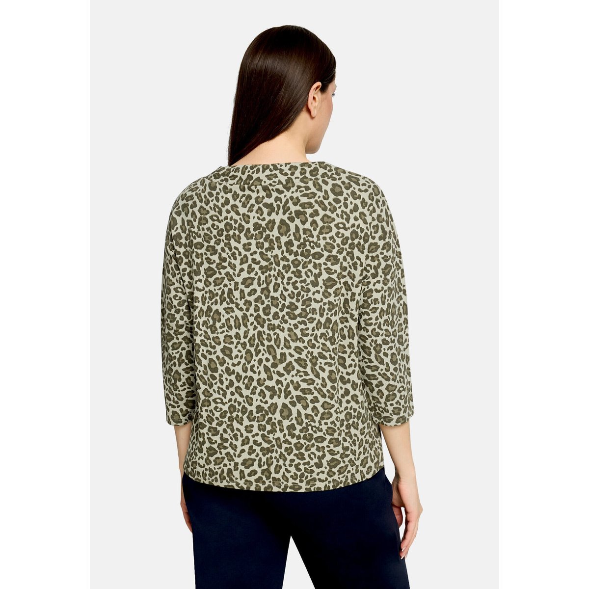 Sweat-shirt à col kaki/kaki, BETTY BARCLAY
