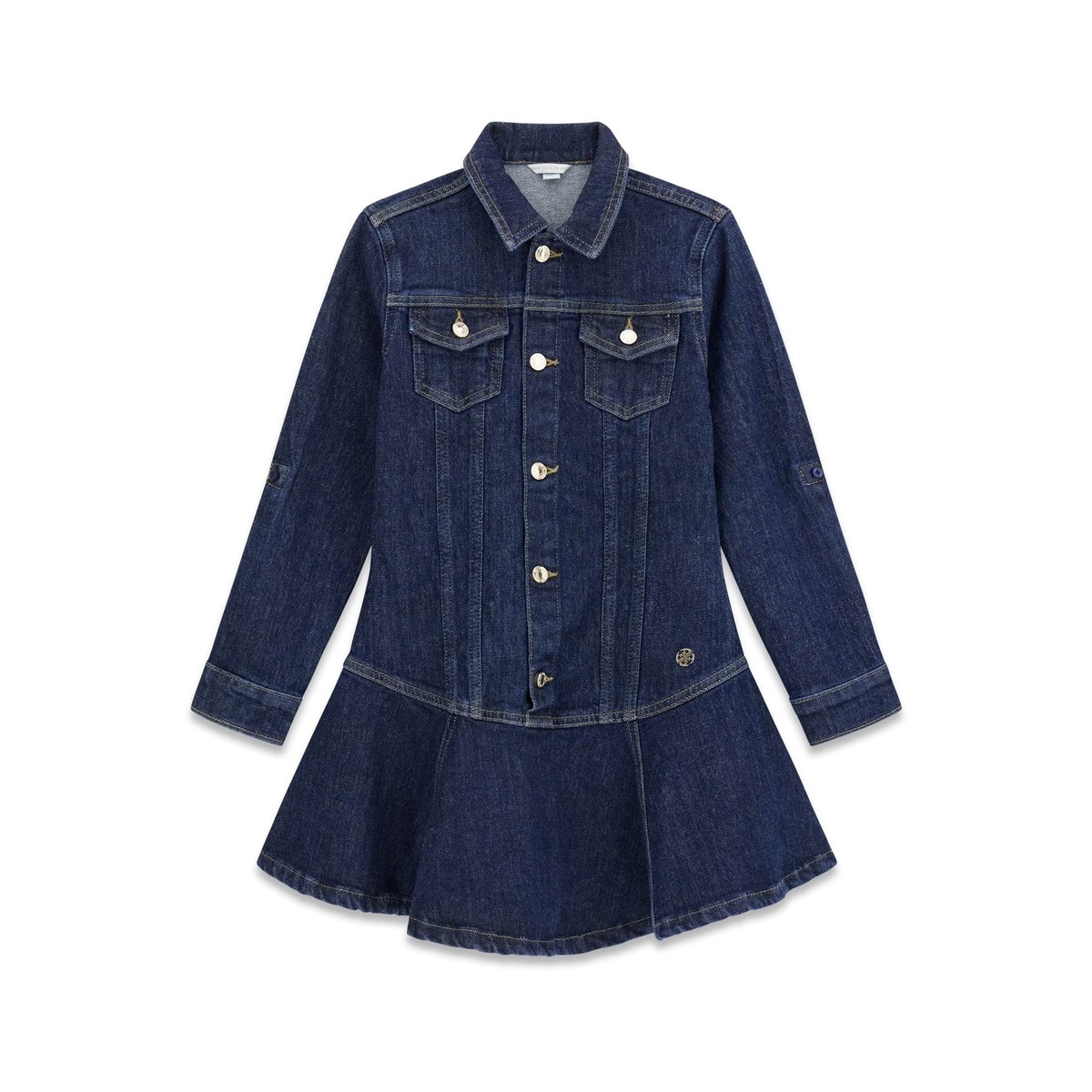 Denim Stretch Dress bleu foncé, GUESS KIDS