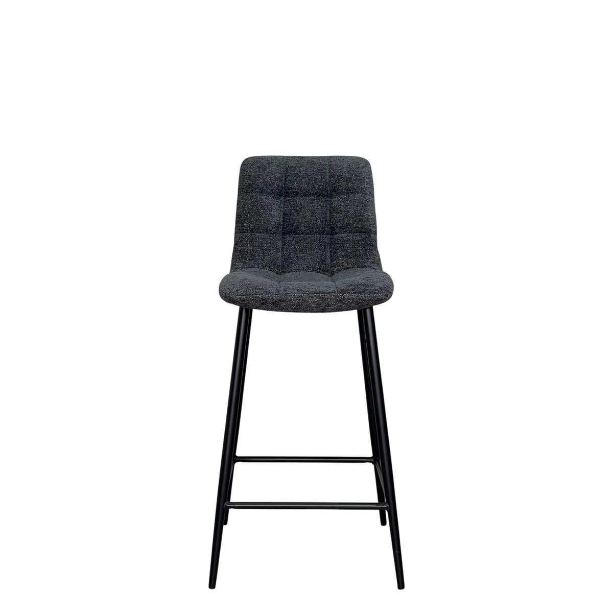 Chaise de bar en tissu (lot de 2) LOMBARDIE anthracite, PIER IMPORT