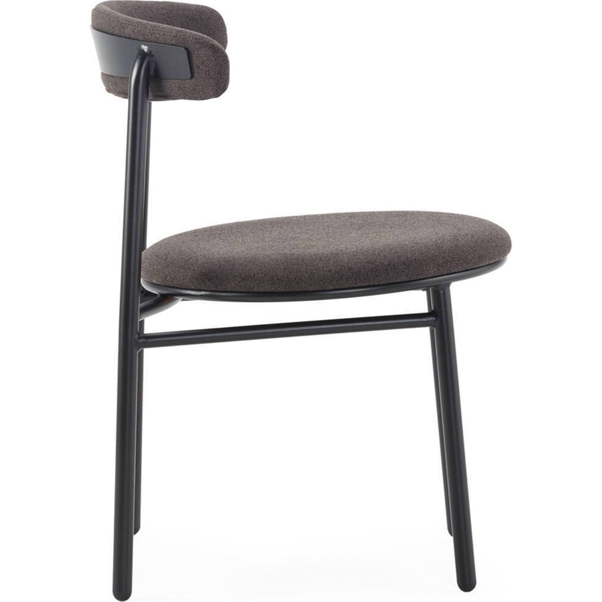 Chaise rembourrée métal, Style contemporain noir et san remo noir, RECOLLECTION