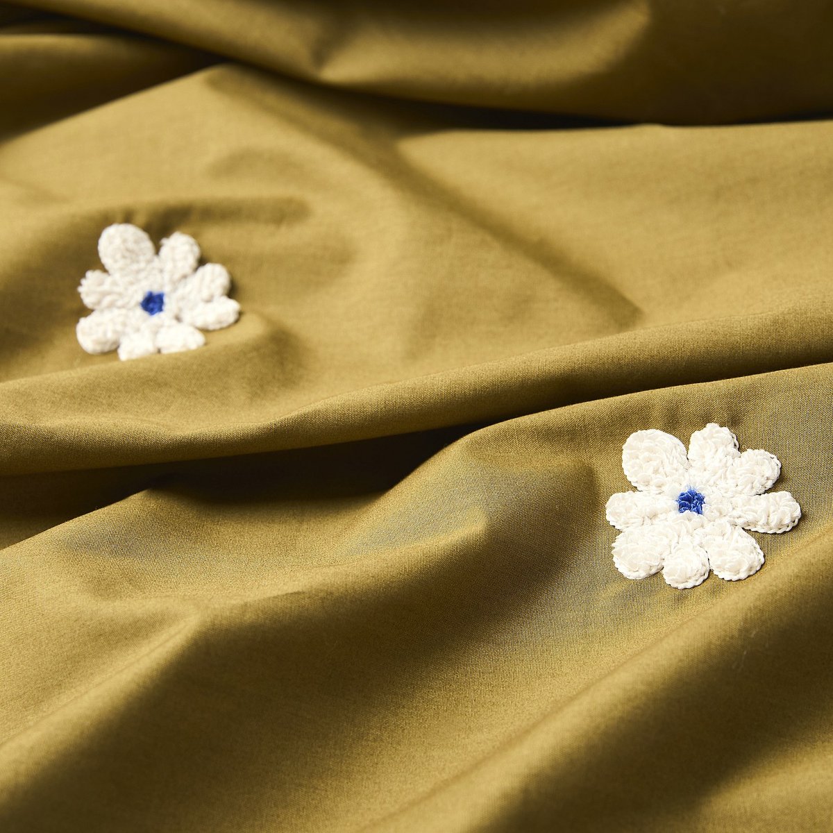 Parure de lit percale DAHLIA kaki, bronze, HABITAT