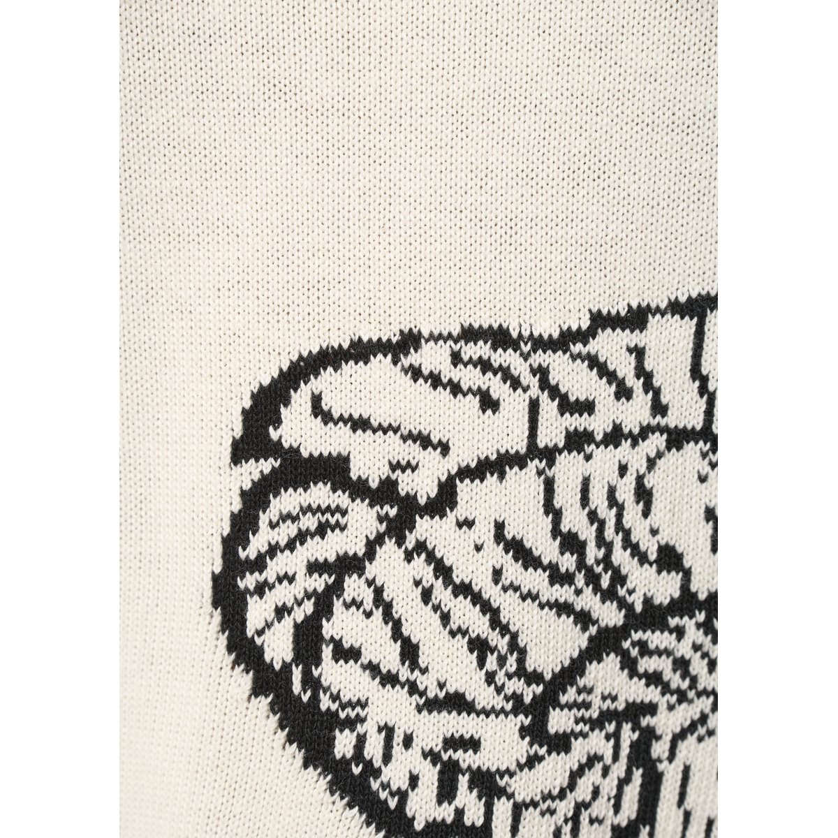 Pull oversize à motif floral off white/noir, HUMILITY