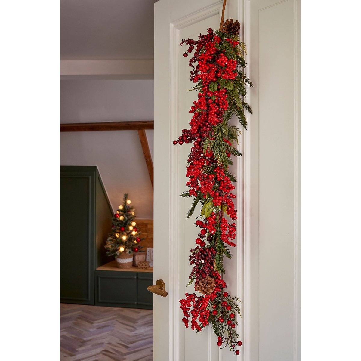 Guirlande de Noël en forme de goutte RANDELL rouge, MICA DECORATIONS