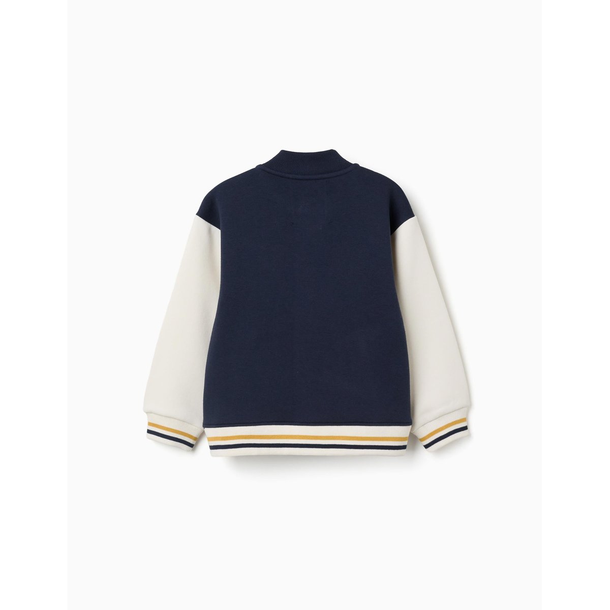 Blouson bomber en coton peigné avec imprimé bleu foncé, ZIPPY