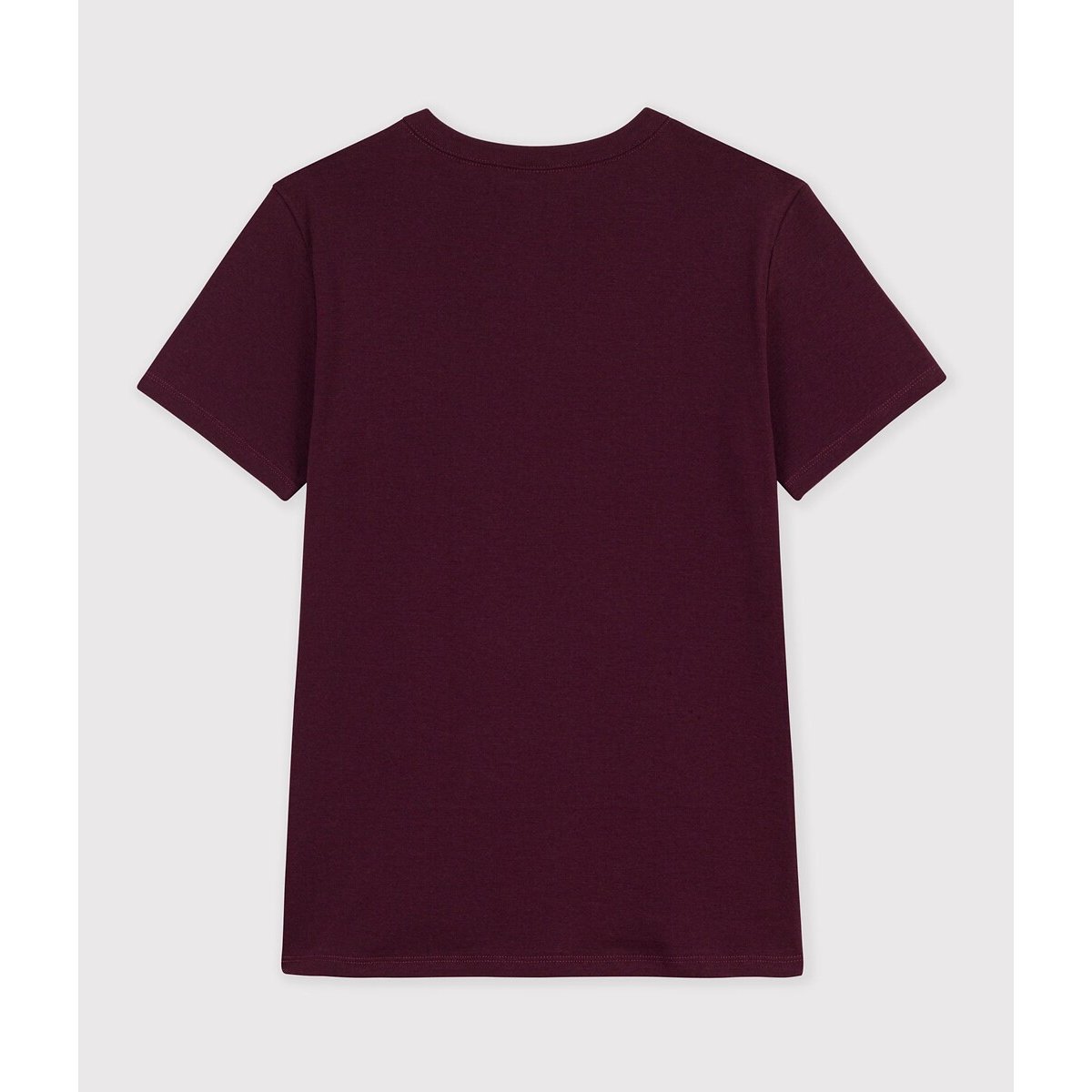 T-shirt col rond, manches courtes marron, PETIT BATEAU