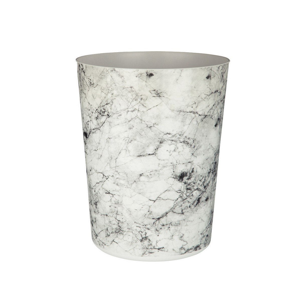 25cm Waste Bin in Marble Effect grey, SO'HOME