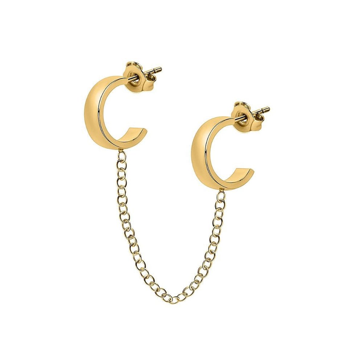 Mono-Boucle d'oreille CLEOR en Acier Jaune or, CLEOR