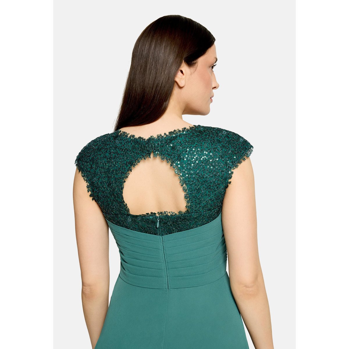 Robe de soirée à paillettes dark emerald, VERA MONT