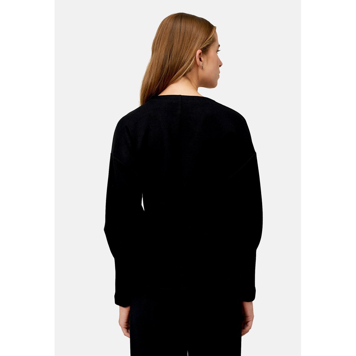 Sweat-shirt à patte de boutonnage black beauty, ZERO