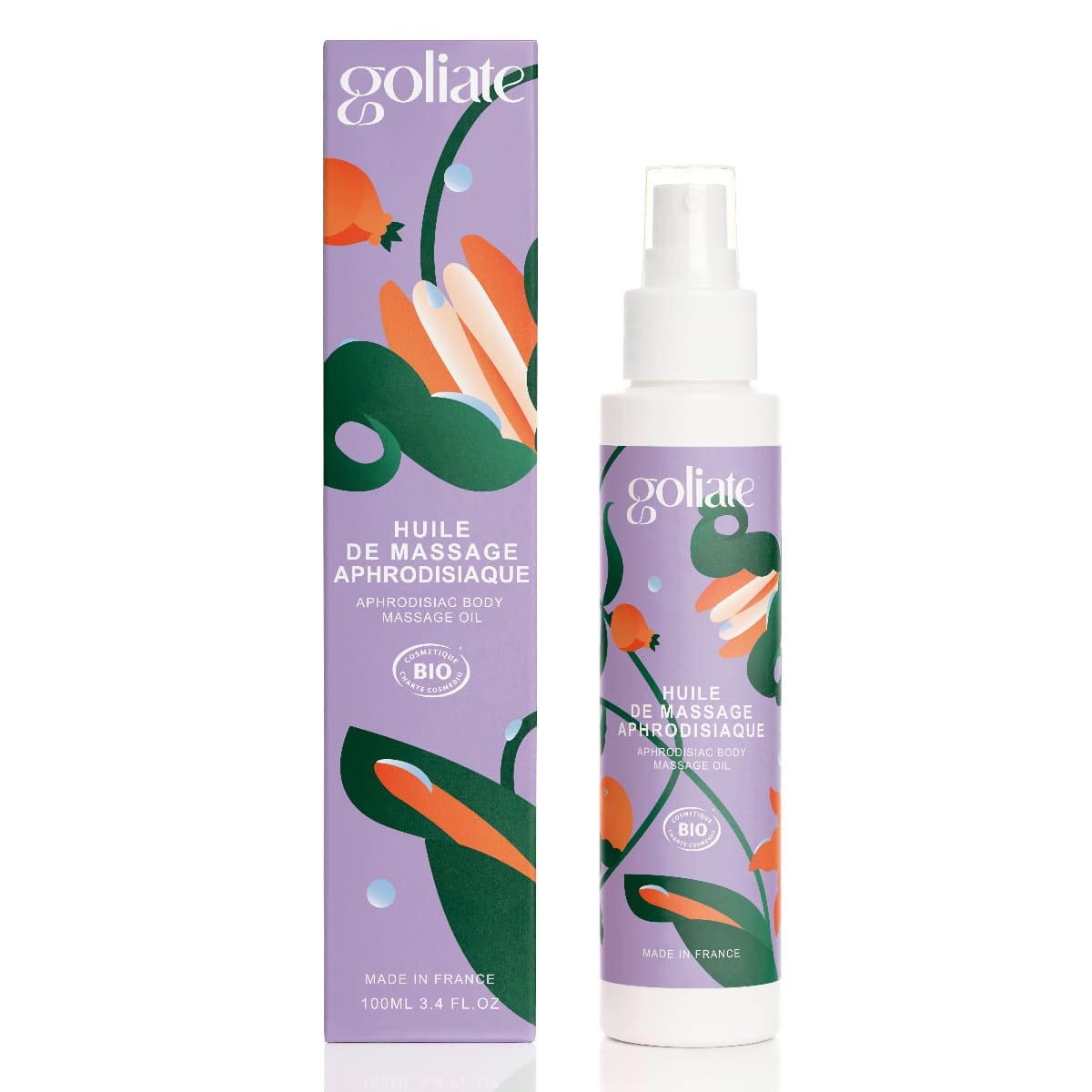 Huile De Massage Intégral - Aphrodisiaque coloris unique, GOLIATE