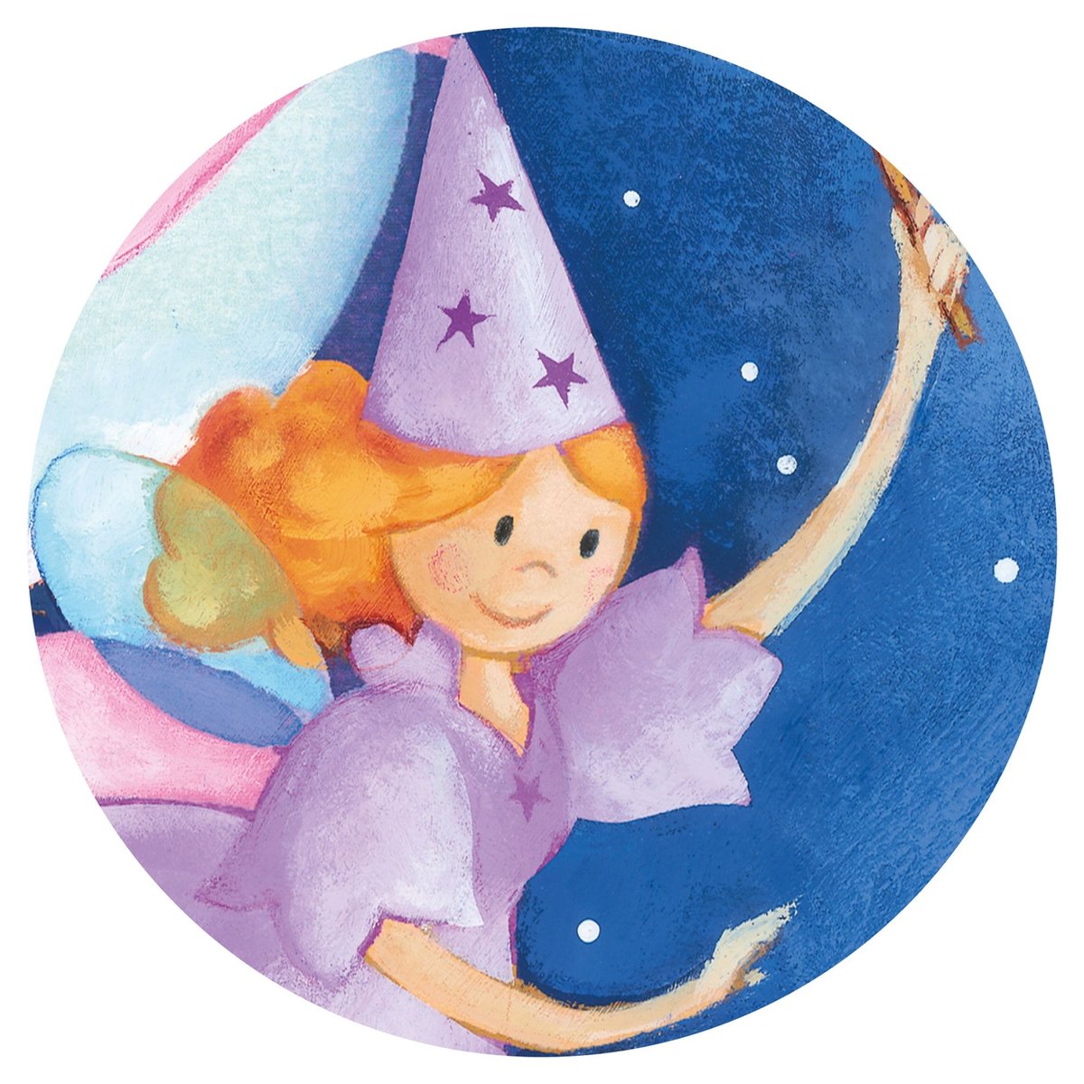 Puzzle silhouette La fée et la licorne violet, DJECO