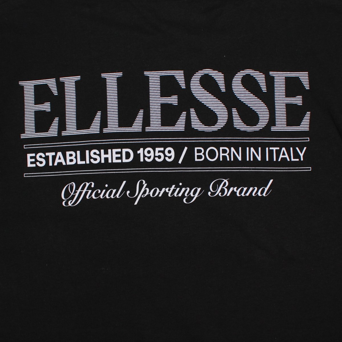 T-shirt manches courtes, col rond ICÔNE noir, ELLESSE