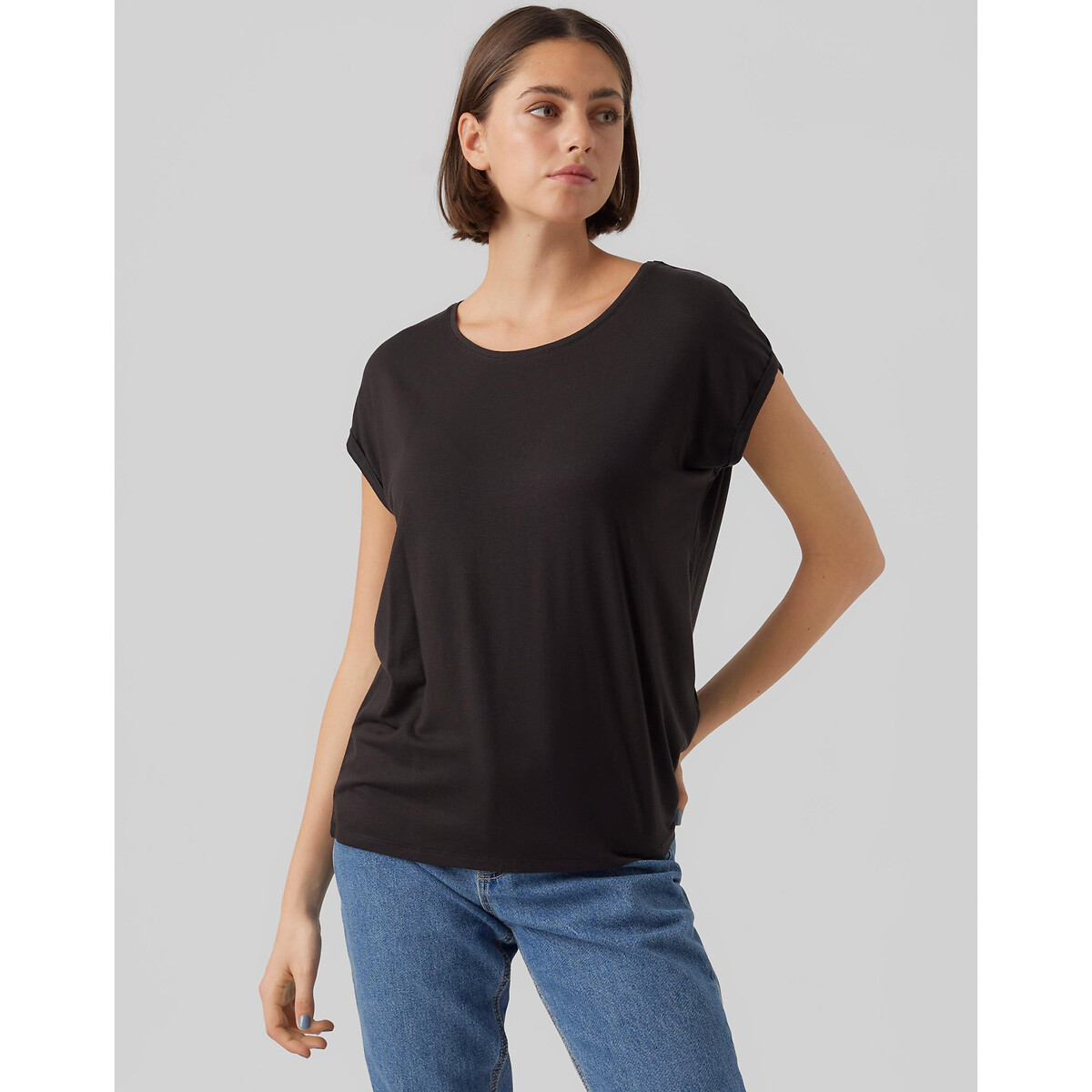 T-shirt manches courtes noir, VERO MODA