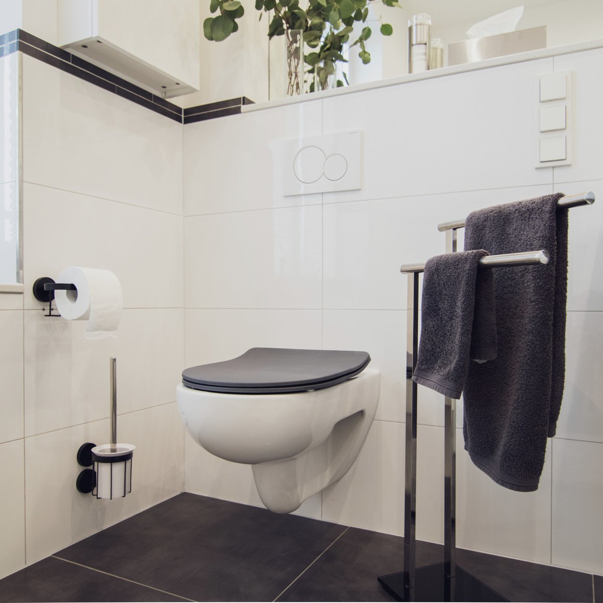 Abattant WC premium en duroplast SEDILO gris, WENKO