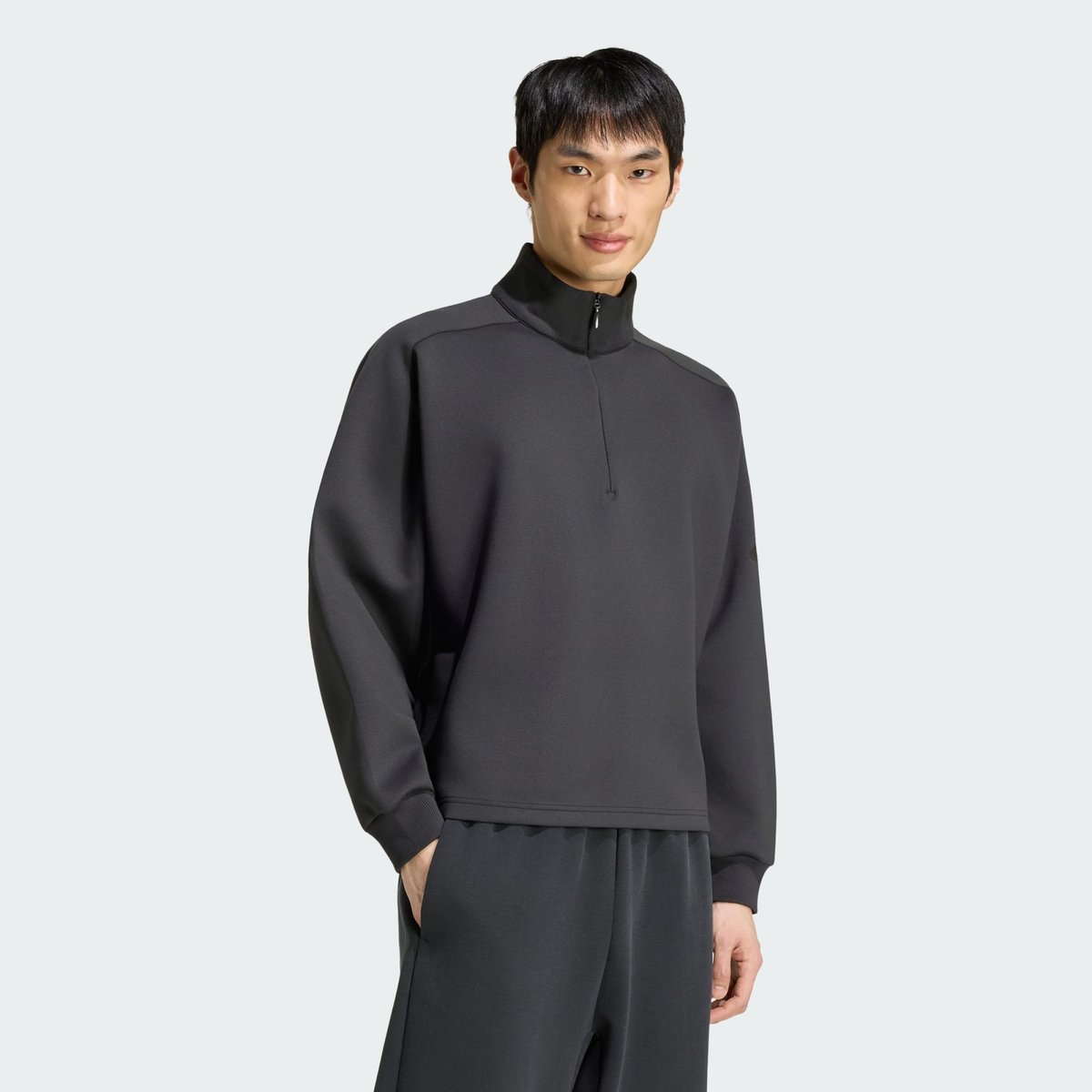 Sweat-Shirt Zip 1/4 Maille Hiver Soft Lux Sweat-Shirt Zip 1/4 Maille Hiver Soft Lux black, ADIDAS SPORTSWEAR