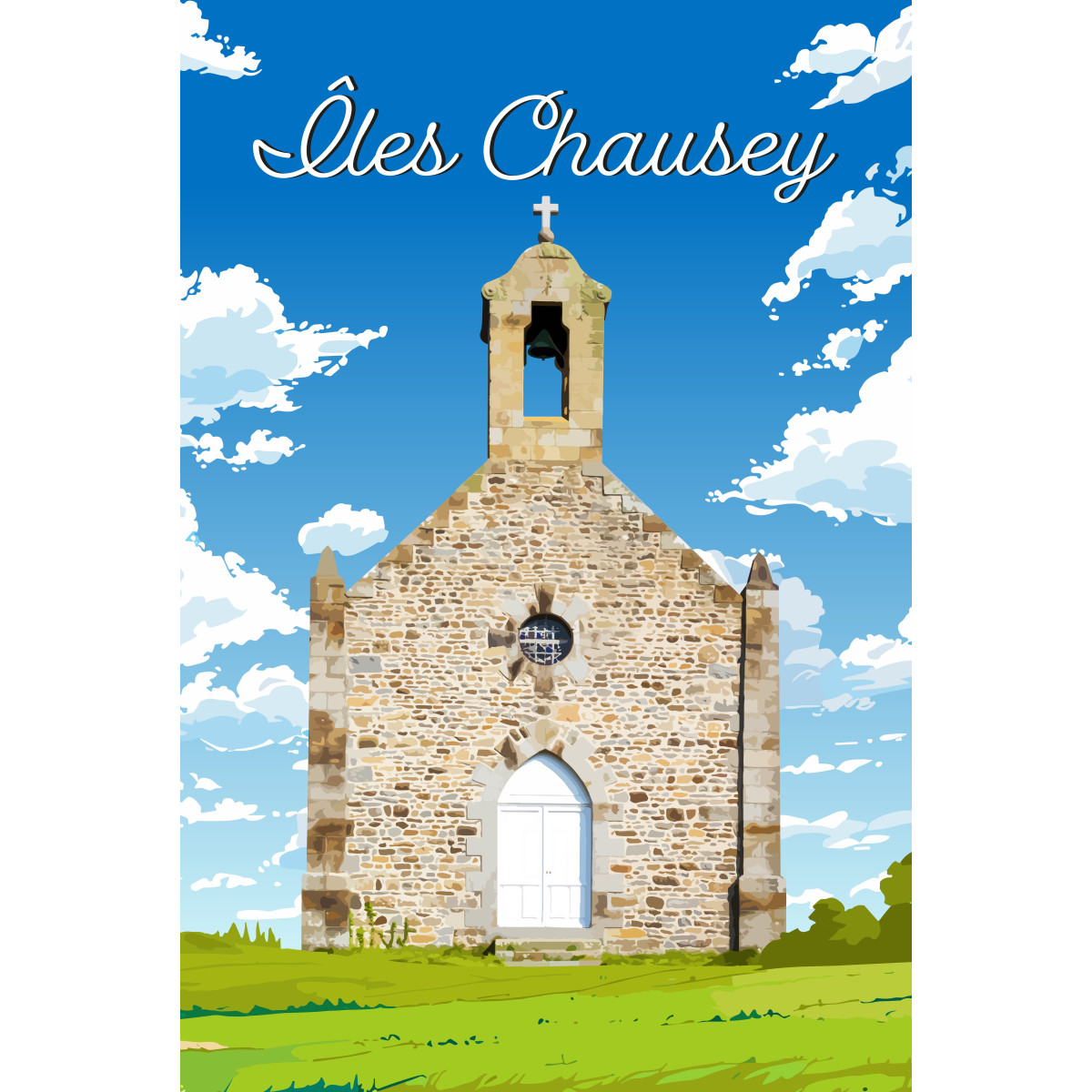 Tableau Mural Vieille Église ARCHITECTURE tableaux sur toile-bleu, CEANOTHE