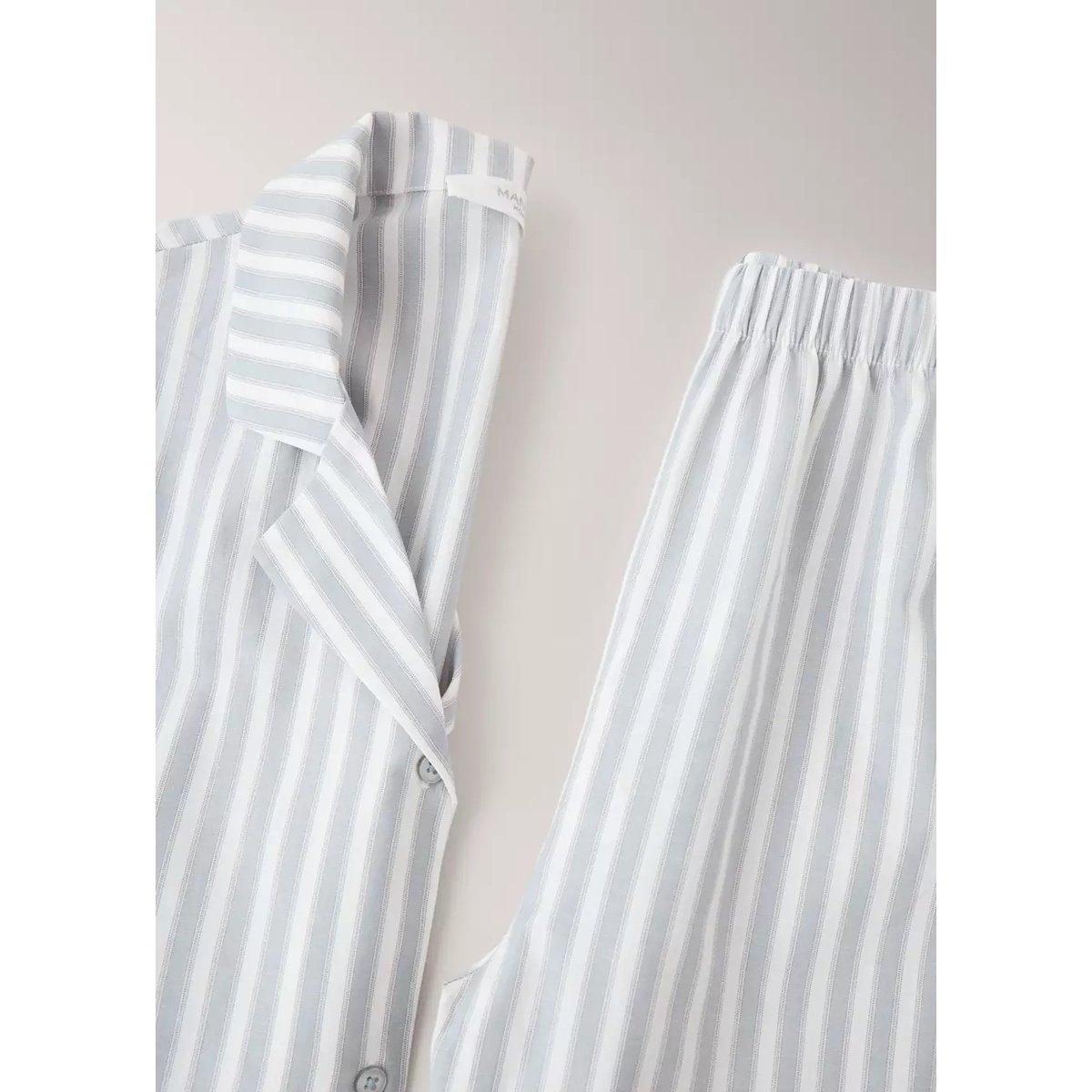 Chemise coton rayures bleu, MANGO