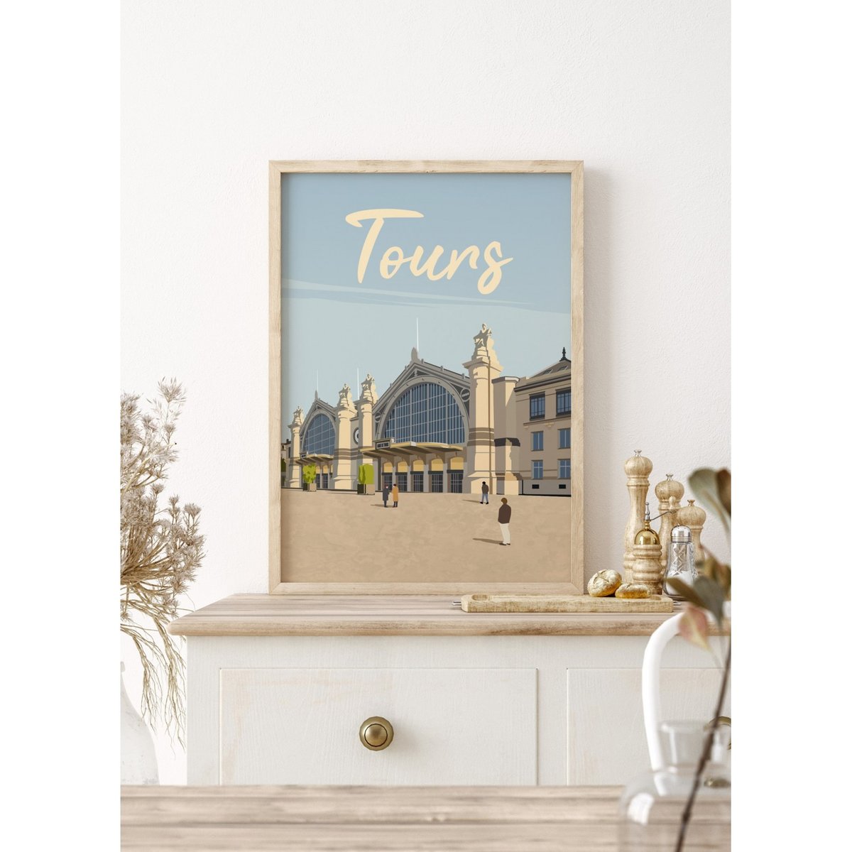 Affiche ville Tours 2 blanc, L'AFFICHERIE