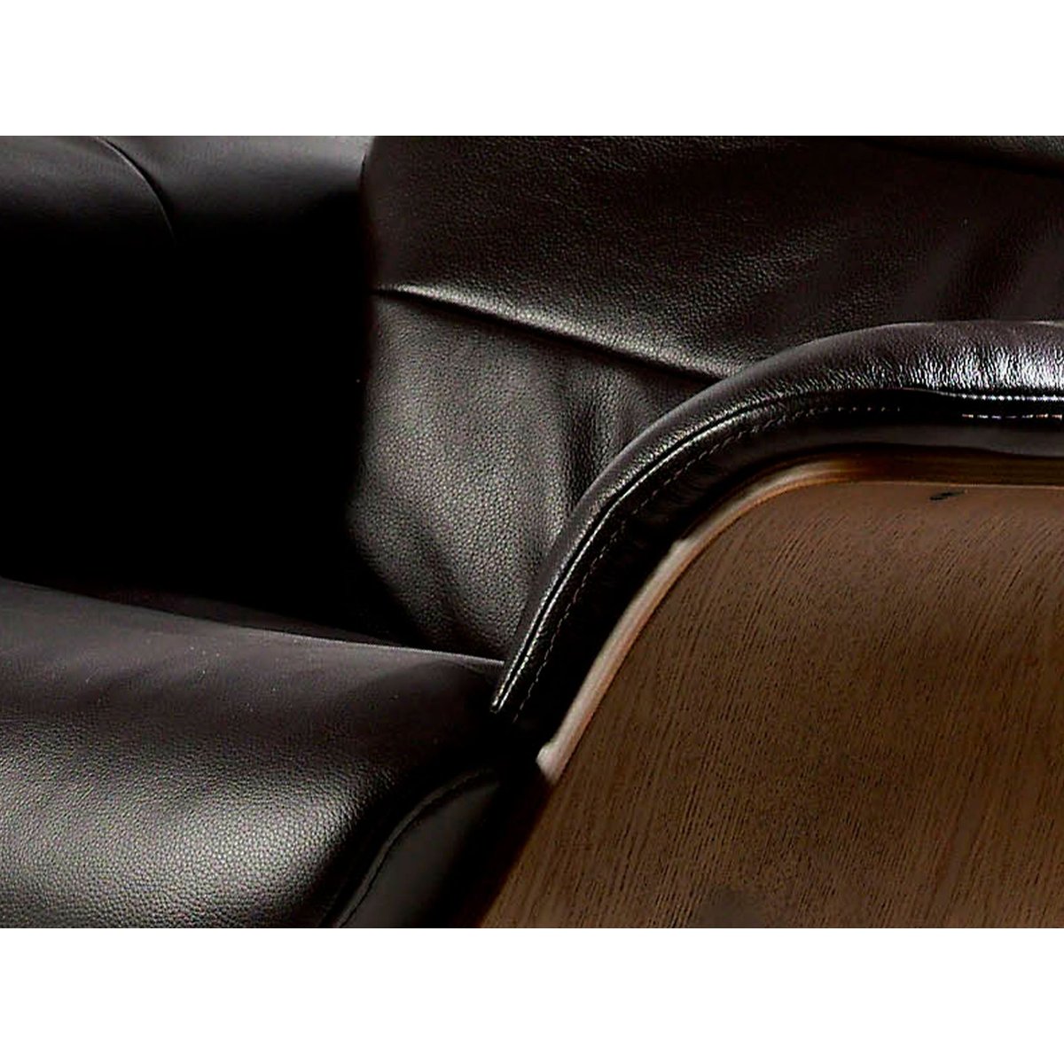 Fauteuil pivotant en cuir brun | gris anthracite, ANGEL CERDA