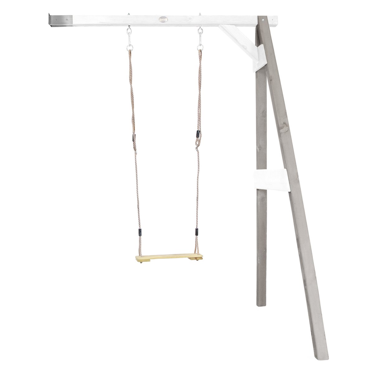 AXI Portique mural en bois Gris Blanc 1 balançoire 160x171x207cm couleur unique, AXI HOUSE