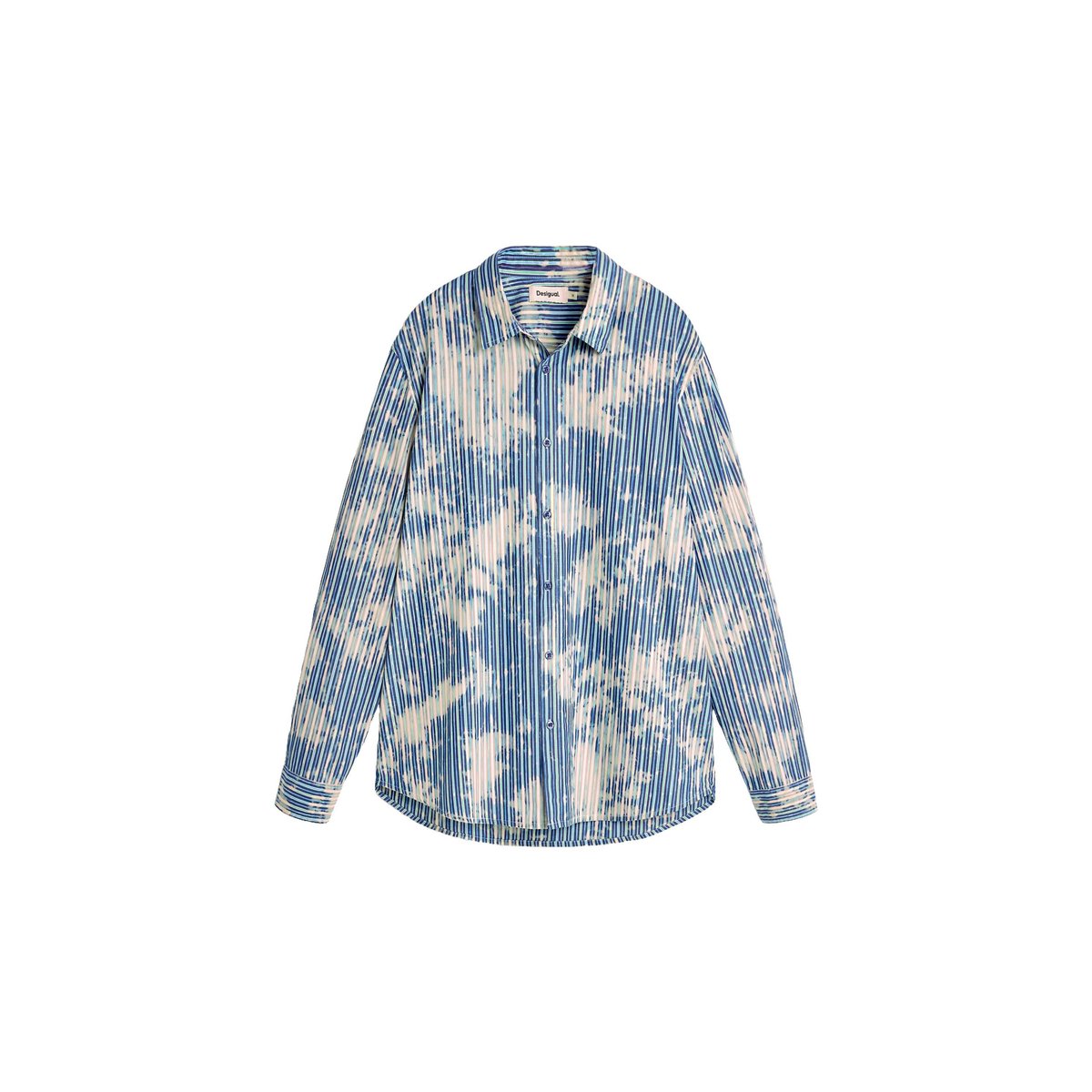 Chemise à rayures tie-dye bleu, DESIGUAL