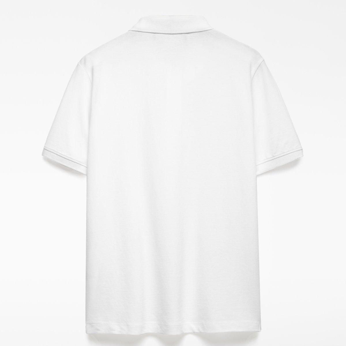 Polo piqué en coton biologique blanc, ADOLFO DOMINGUEZ
