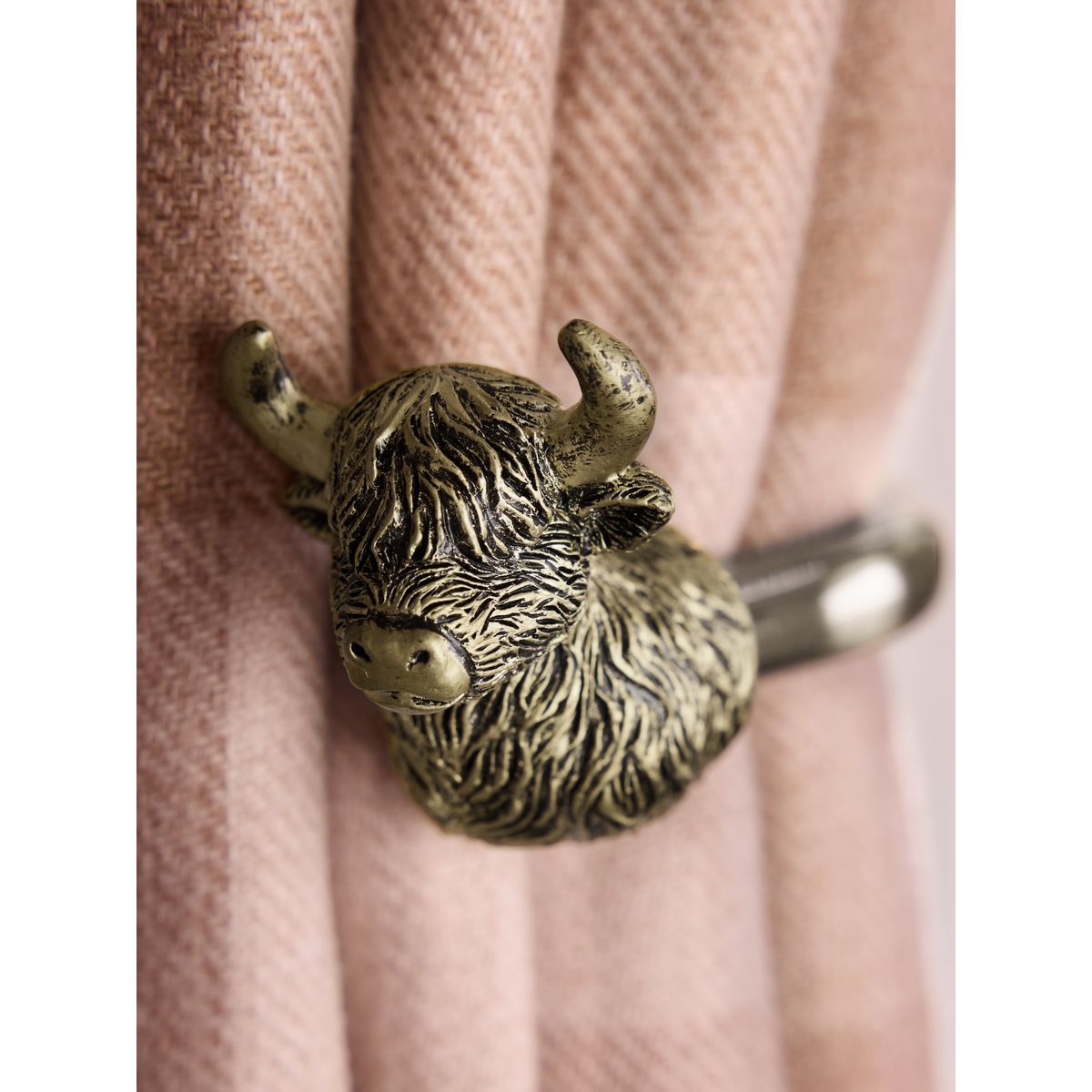 Embrasses de rideaux vache hamish, lot 2 lait antique, NEXT
