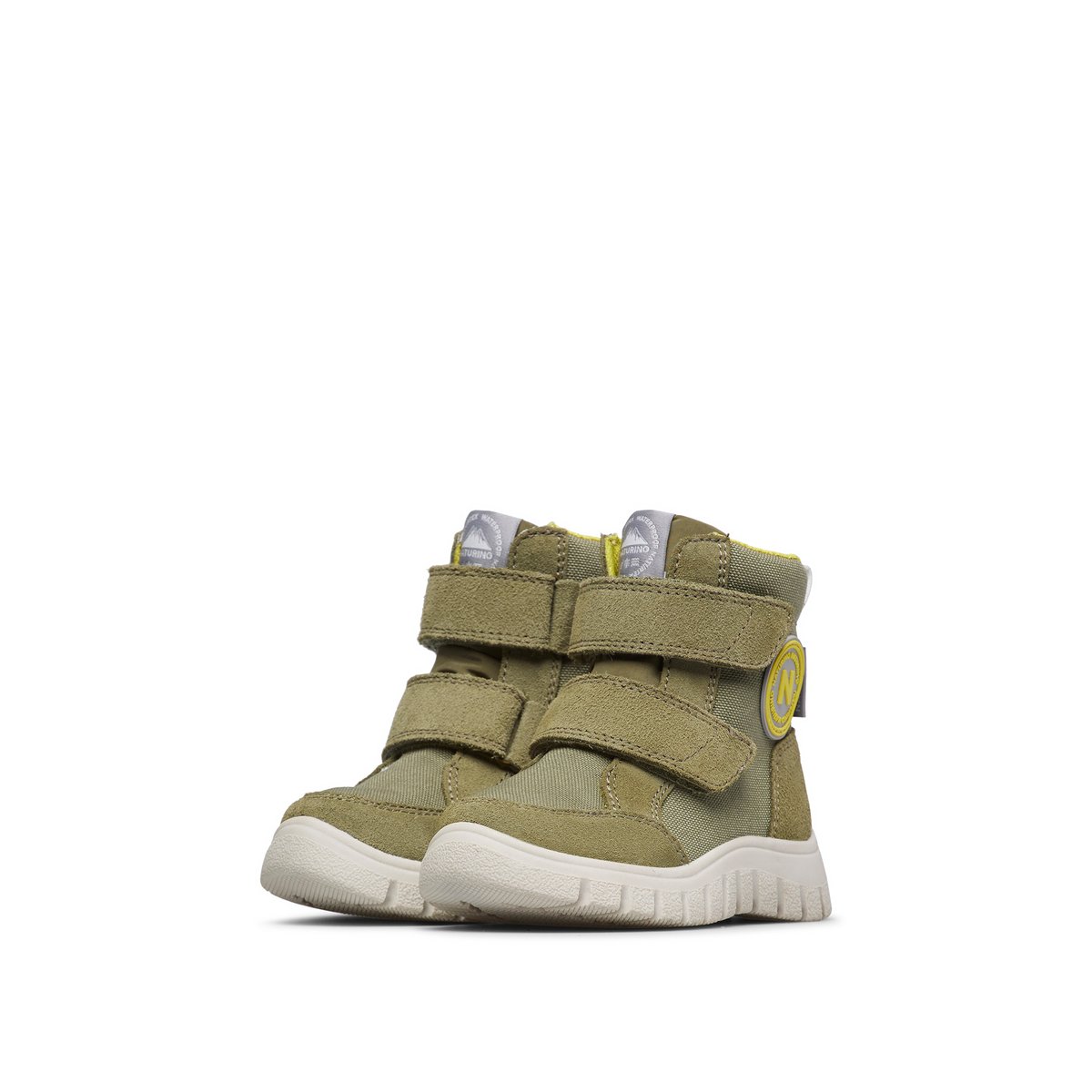 Bottes en suède et tissu technique GEMINAE 3 VL WP. kaki, NATURINO