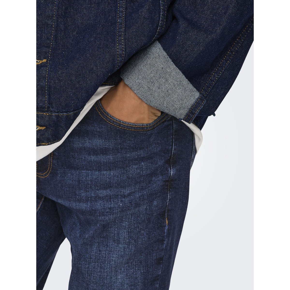 Jean Slim dark blue denim, ONLY & SONS