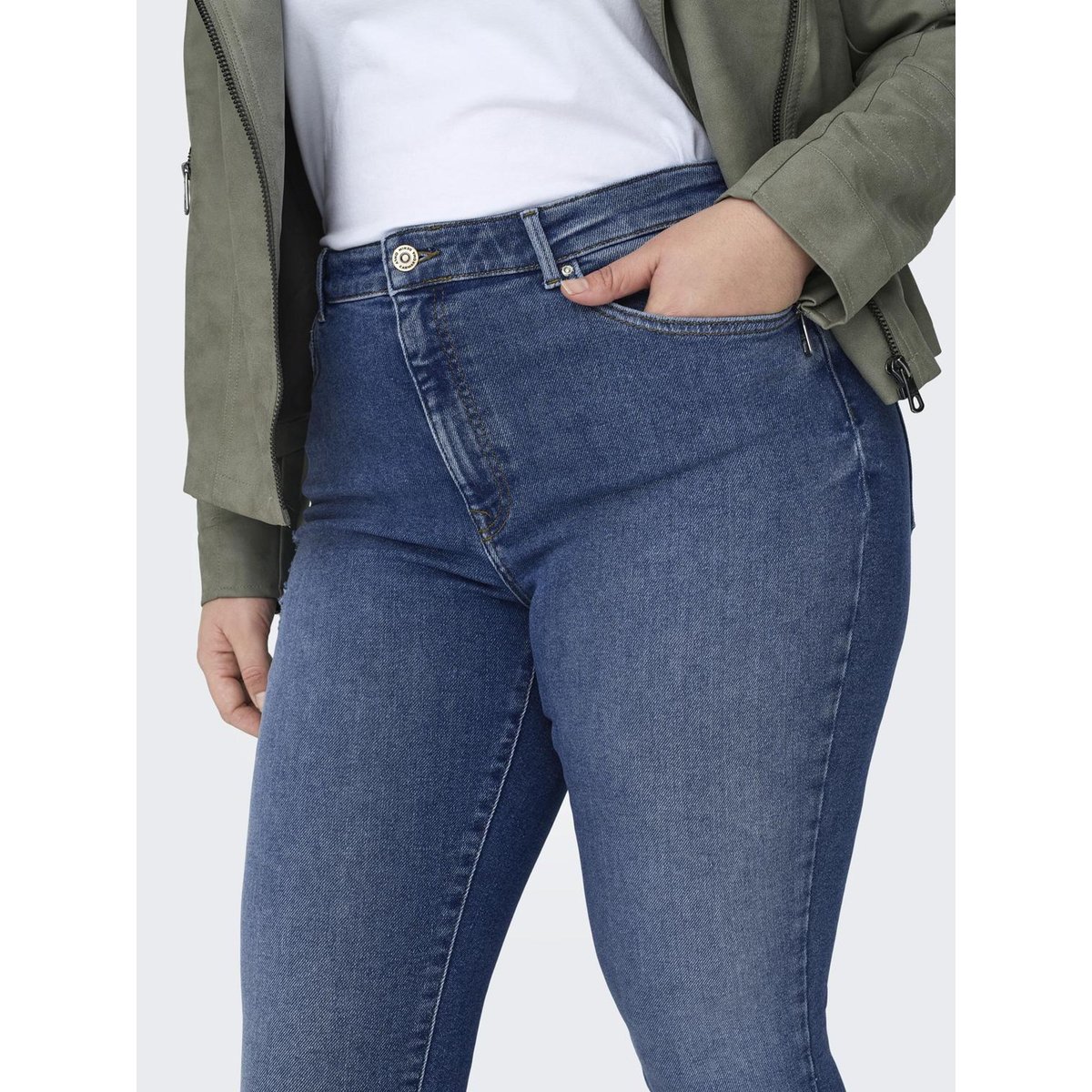 Jean Skinny dark medium blue denim, ONLY CARMAKOMA