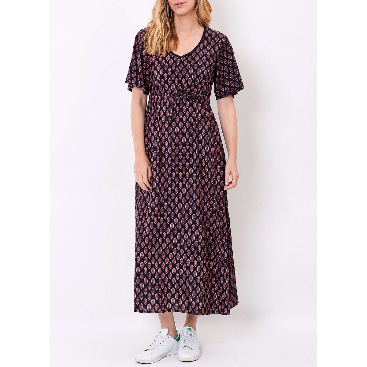 Robe longue imprimée fluide PEARLY bleu ajay, LA FIANCÉE