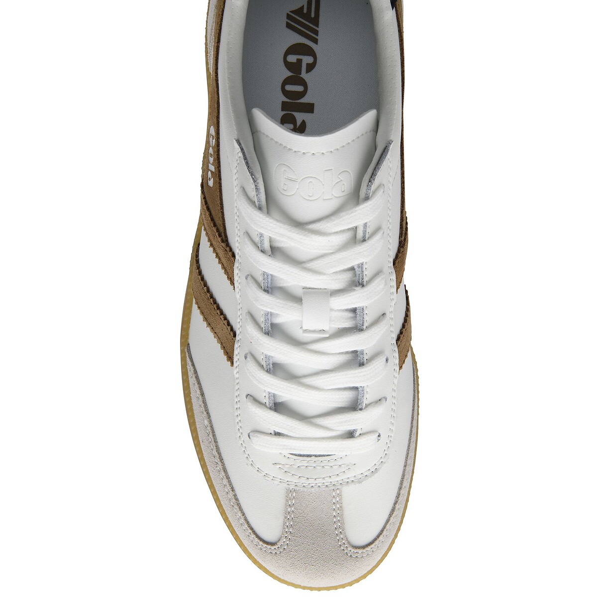 Baskets Viper Leather blanc/marron, GOLA