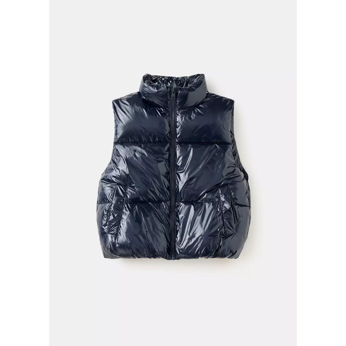 Gilet matelassé brillant bleu marine, MANGO KIDS