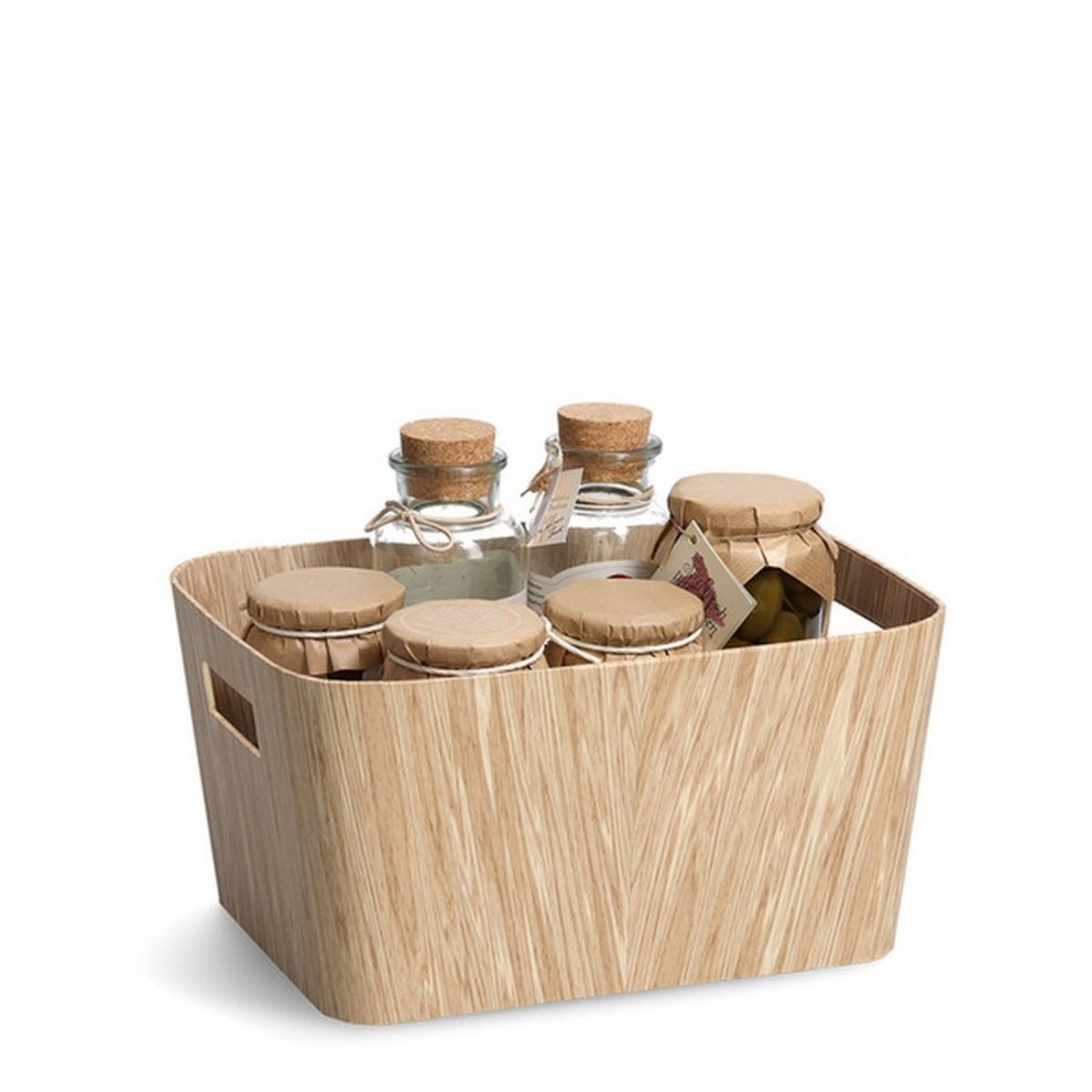 Panier rangement en carton marron clair, ZELLER PRESENT