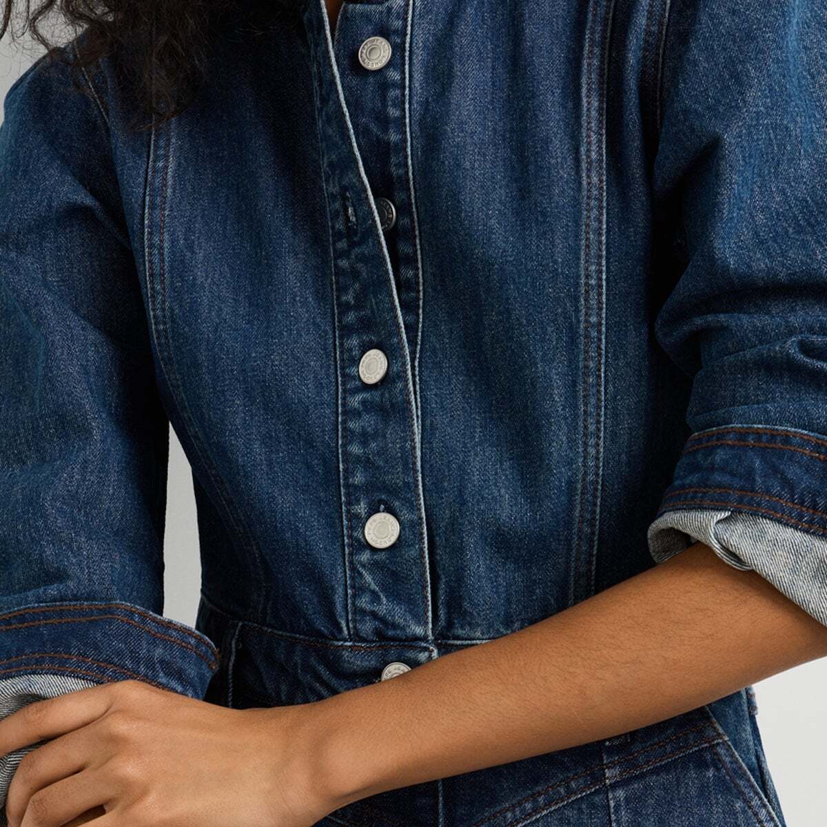 Robe Courte Coupe Décontractée En Denim 11oz rigide bleu foncé denim, PEPE JEANS